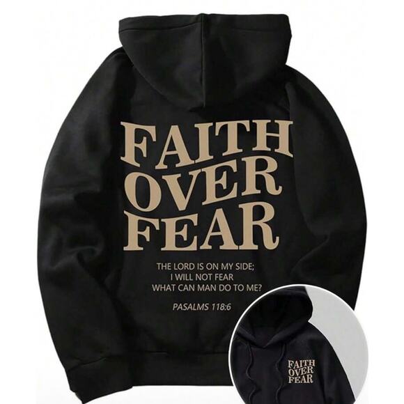 New Faith over fear XL hoodie - Picture 1 of 2